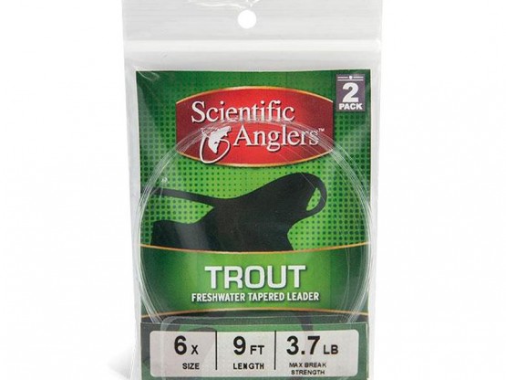 Scientific Anglers Freshwater Tapered 9 ft 20LB 2 Pack Leader