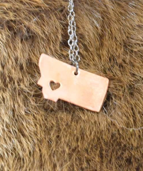tru.che Studios I heart Montana Necklace In Copper