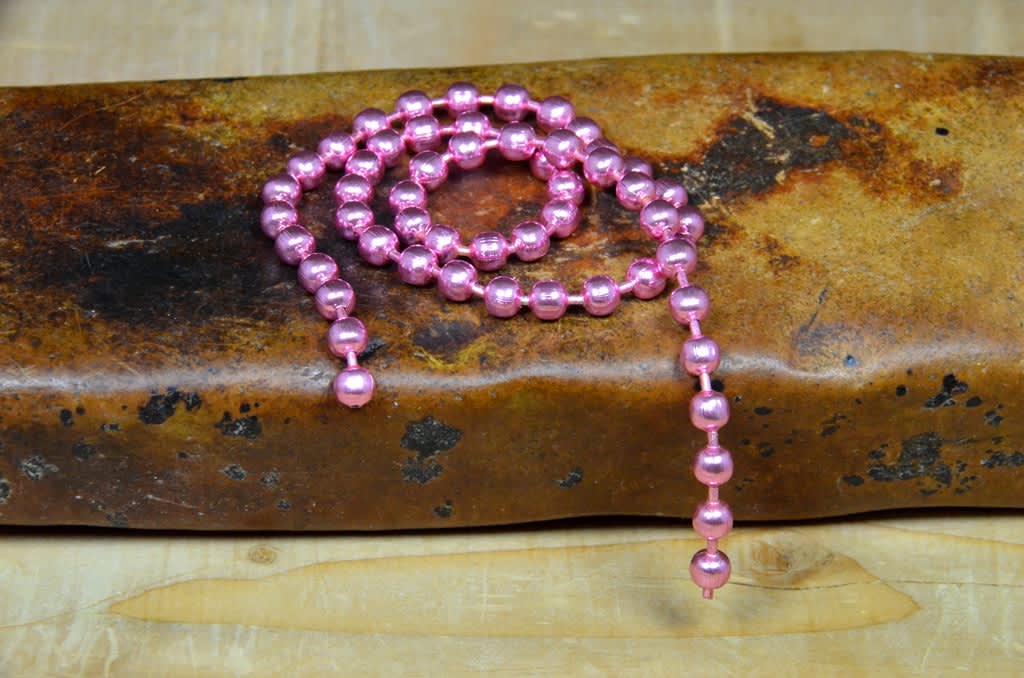 Dirty Water Brass Bead Chain Eyes - Pink, 5/32