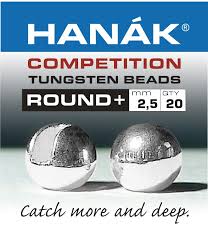 Hanak Competition Slotted Tungsten Beads – Round