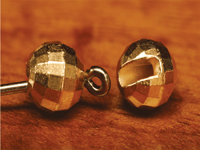 Faceted Slotted Tungsten Beads