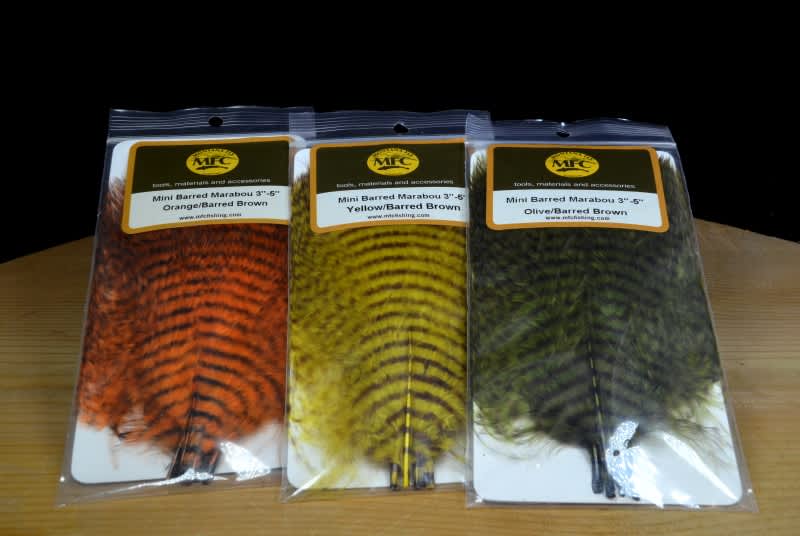 Montana Fly Company Barred Marabou - Brown/Black