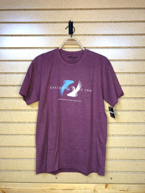 ouray sueded ss tee heather maroon