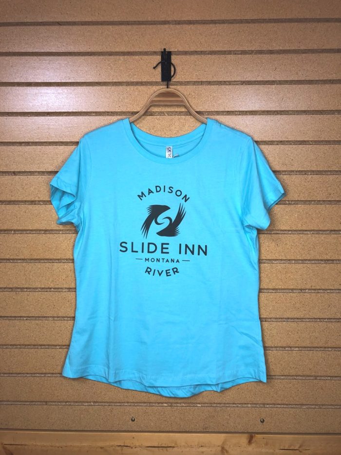 women's essential crew neck ss caribbean blue heather