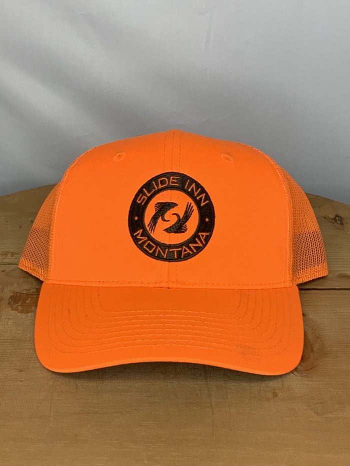 slide inn hat trucker blaze orange