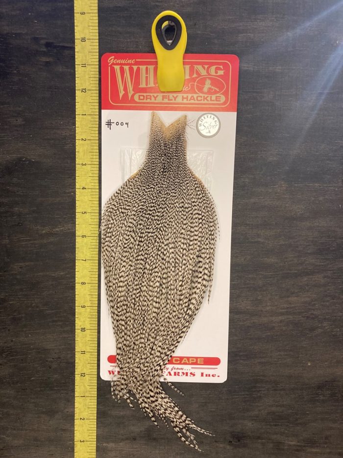 Whiting Dry Fly Cape – Silver Grade – Grizzly #004