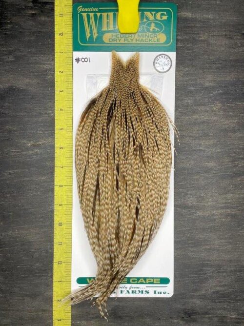 Whiting Hebert Miner Cape – Silver Grade – Dun Grizzly #001