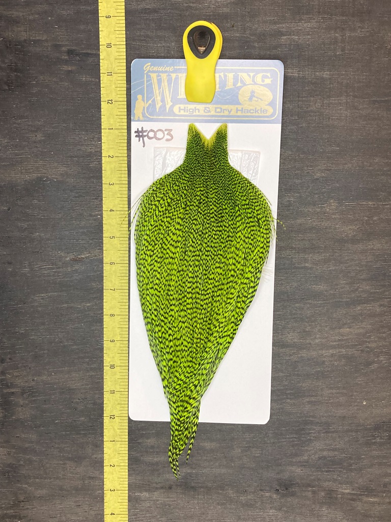 Whiting High & Dry Cape - Grizzly Fl. Green Chartreuse #003