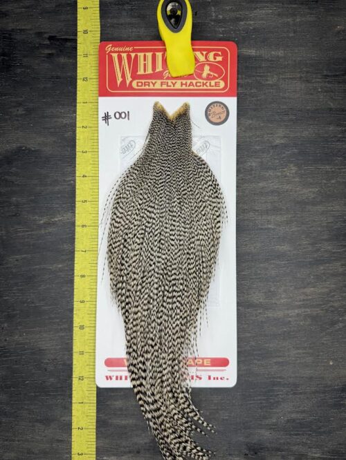 Whiting Dry Fly Cape – Bronze Grade – Grizzly #001