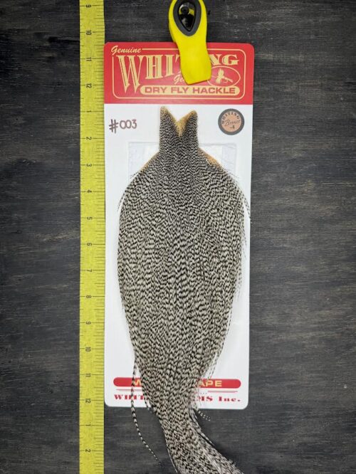 Whiting Dry Fly Cape – Bronze Grade – Grizzly #003