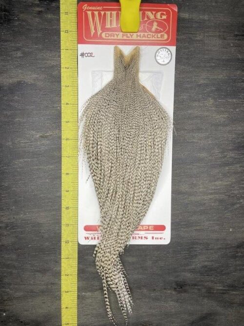 Whiting Dry Fly Cape – Silver Grade – Grizzly #002