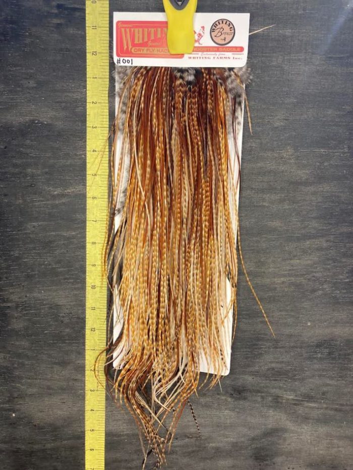 Whiting Dry Fly Saddle – Bronze Grade – Dark Barred Ginger #001
