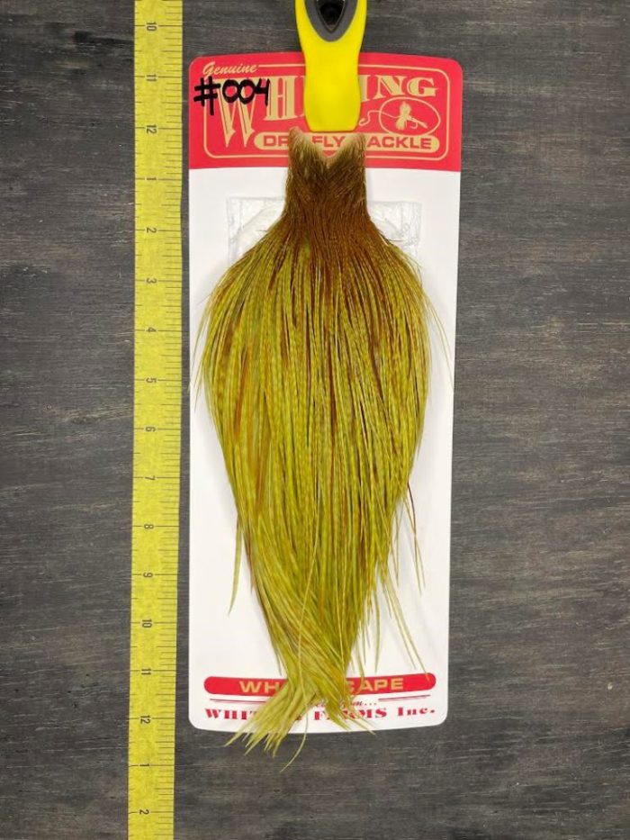 Whiting Mayfly Series Cape - Light Olive #004