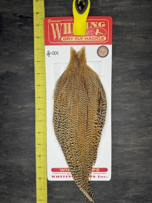 Whiting Dry Fly Cape - Bronze Grade - Black Barred Ginger #001