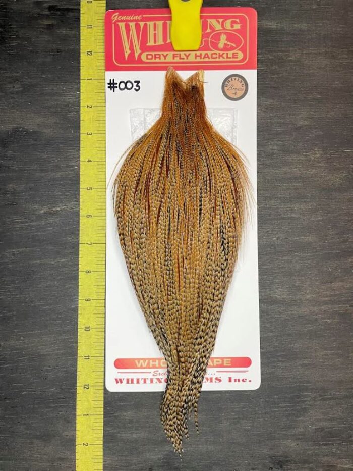 Whiting Dry Fly Cape - Bronze Grade - Black Barred Ginger #003
