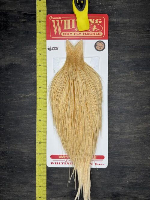 Whiting Dry Fly Cape – Bronze Grade – Barred Medium Ginger #005