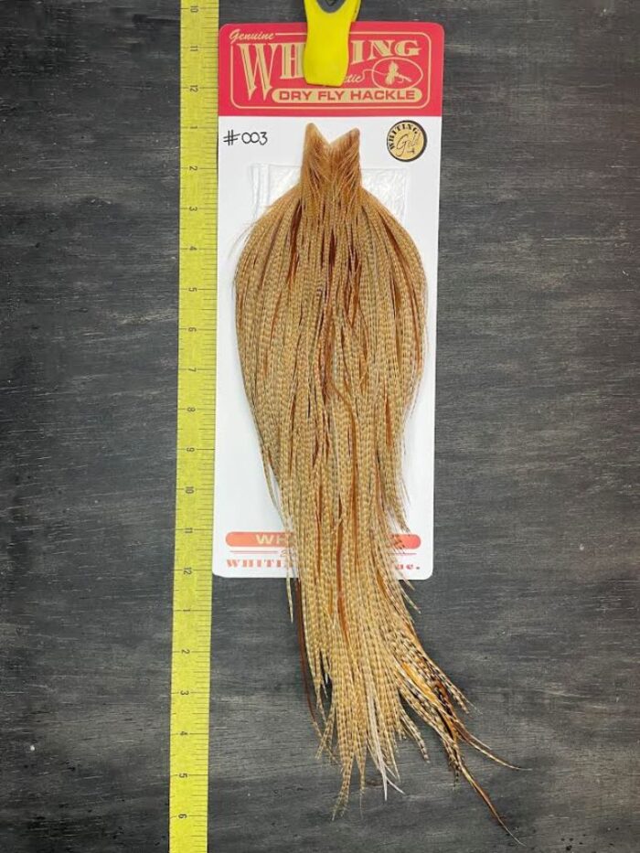 Whiting Dry Fly Cape – Gold Grade – Dark Barred Ginger #003