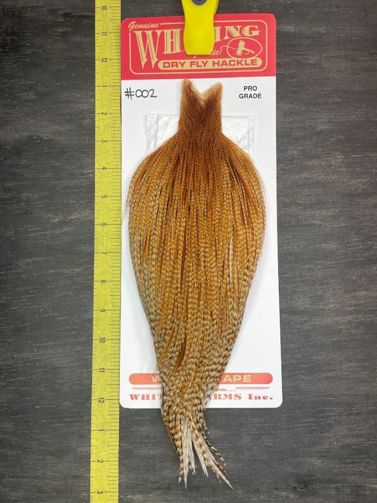 Whiting Dry Fly Cape – Pro Grade – Dark Barred Ginger #002
