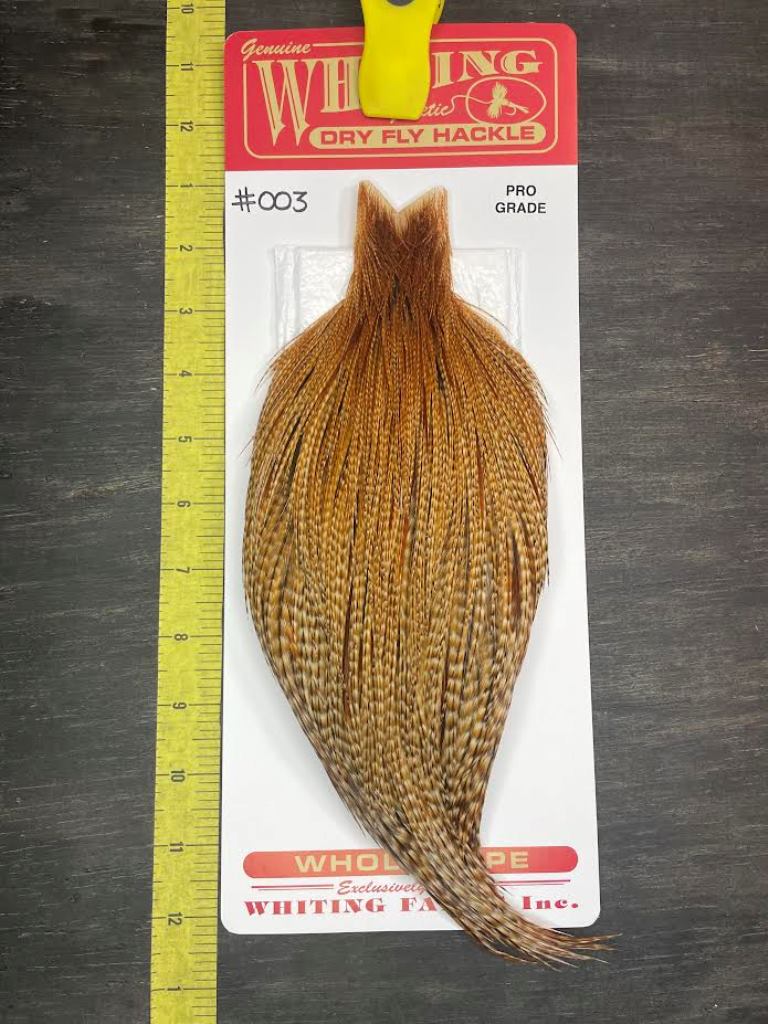 Whiting Dry Fly Cape – Pro Grade – Dark Barred Ginger #003