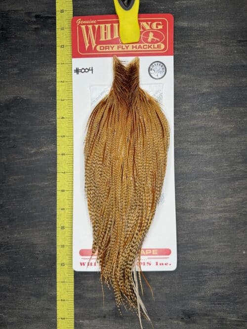 Whiting Dry Fly Cape – Silver Grade – Dark Barred Ginger #004