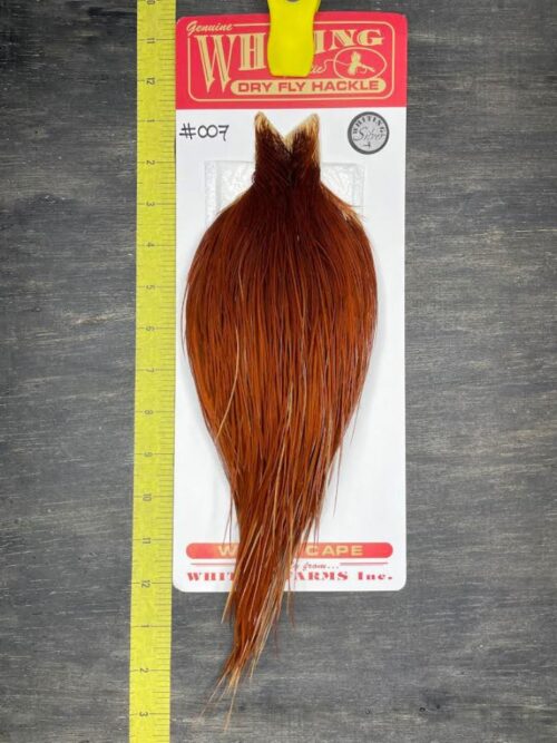 Whiting Dry Fly Cape – Silver Grade – Brown #007