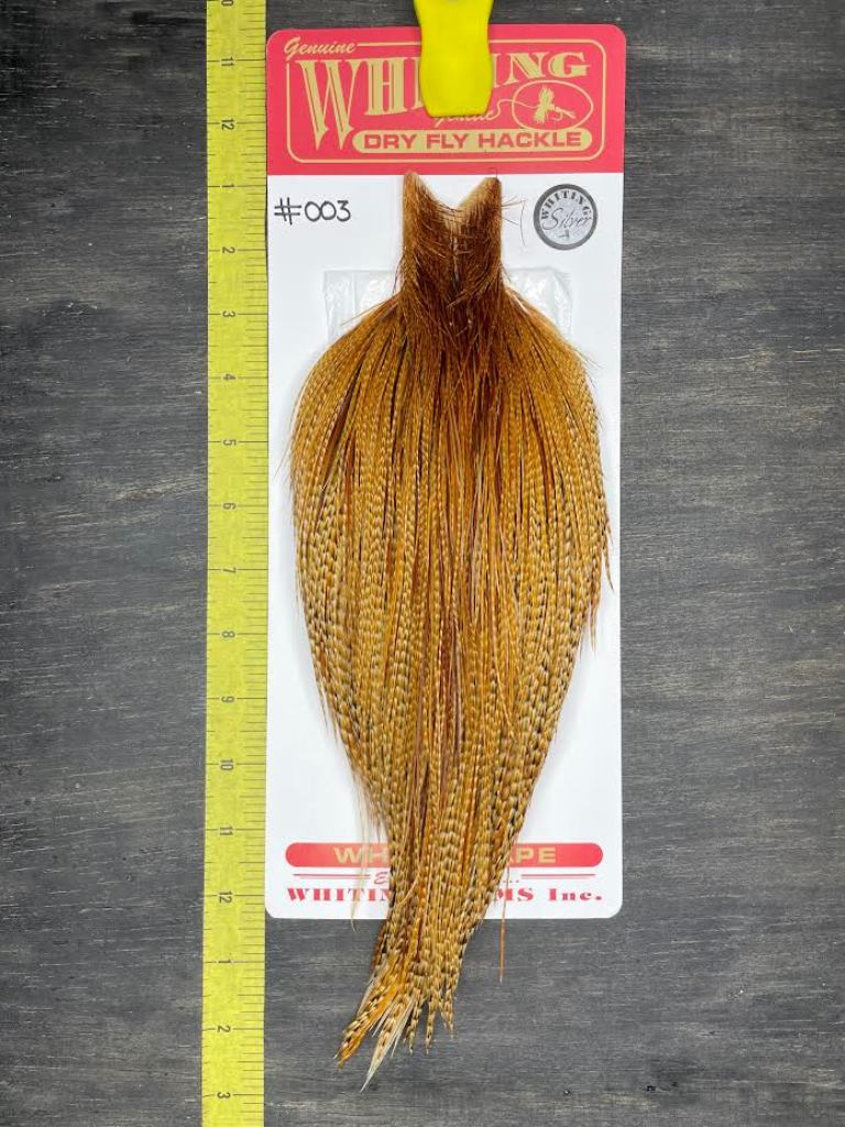 Whiting Dry Fly Cape – Silver Grade – Dark Barred Ginger #003
