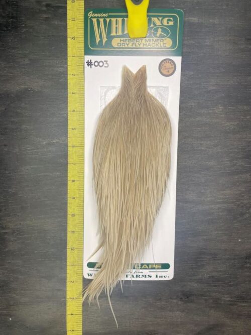Whiting Hebert Miner Cape – Bronze Grade – Pale Watery Dun #003