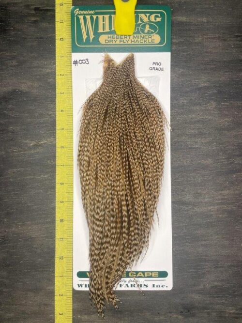 Whiting Hebert Miner Cape - Pro Grade - Dun Grizzly #003