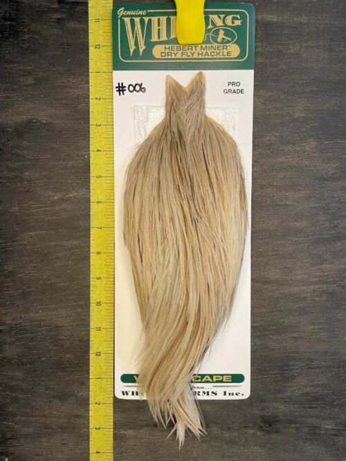 Whiting Hebert Miner Cape - Pro Grade - Pale Watery Dun #006