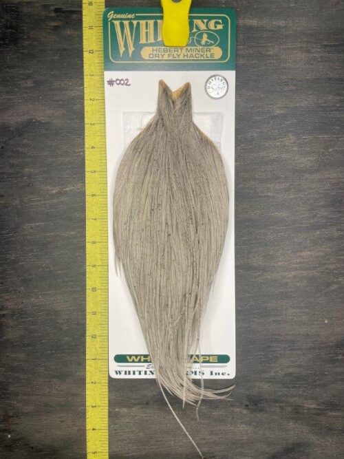 Whiting Hebert Miner Cape – Silver Grade – Light Grey Dun #002