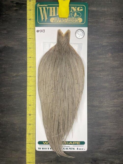 Whiting Hebert Miner Cape – Silver Grade – Light Grey Dun #003