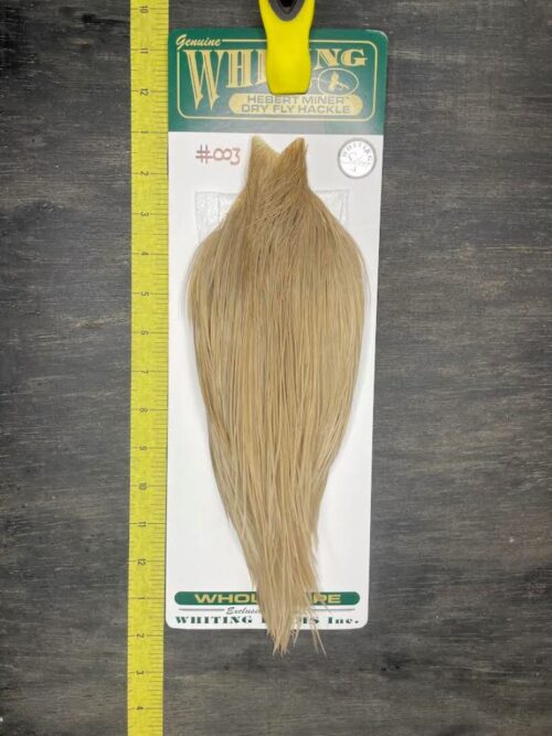 Whiting Hebert Miner Cape – Silver Grade – Light Tan Dun #003