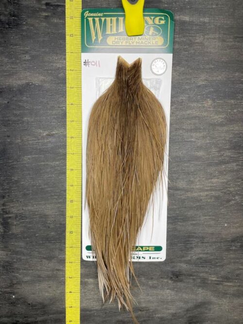 Whiting Hebert Miner Cape – Silver Grade – Medium Brown Dun #011