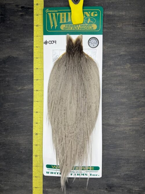 Whiting Hebert Miner Cape – Silver Grade – Light Grey Dun #004