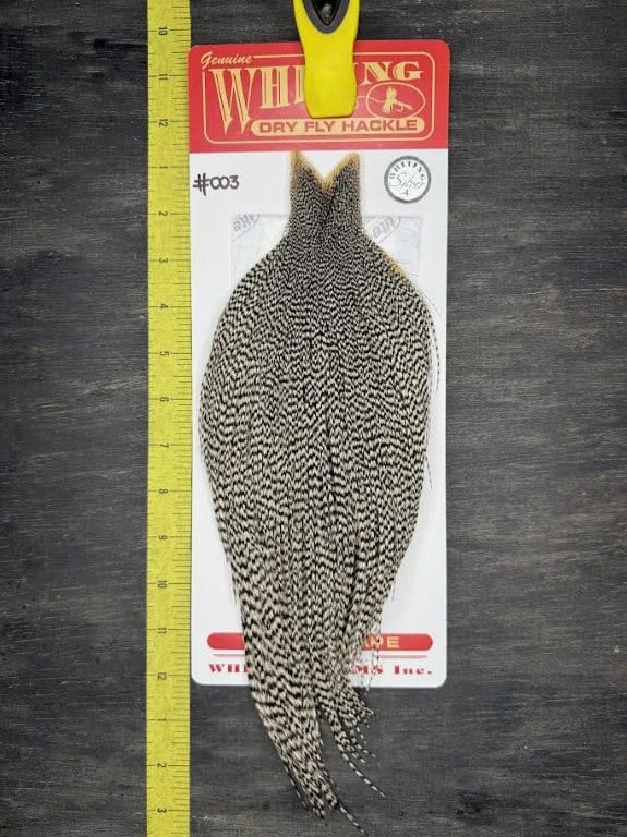 Whiting Dry Fly Cape – Silver Grade – Grizzly #003