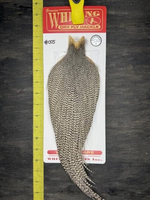 Whiting Dry Fly Cape – Silver Grade – Grizzly #005