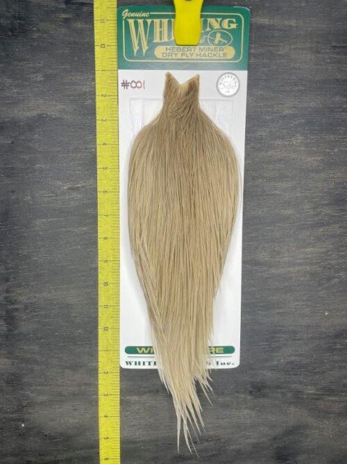 Whiting Hebert Miner Cape – Silver Grade – Pale Watery Dun #001