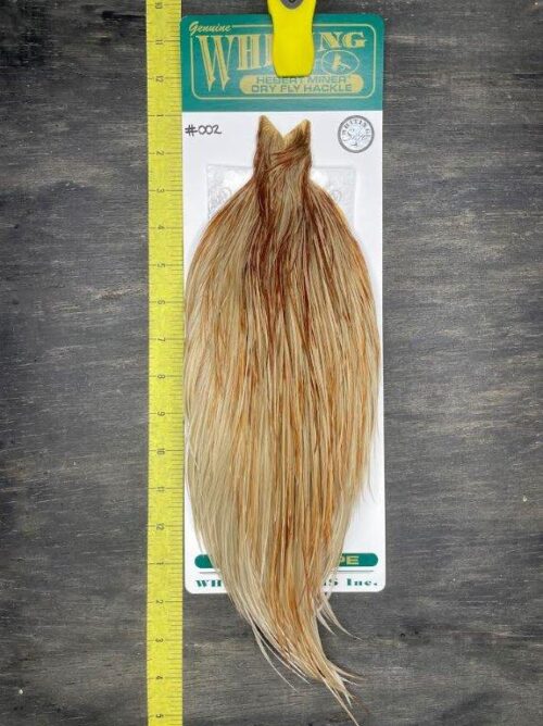 Whiting Hebert Miner Cape – Silver Grade – Honey Dun #002
