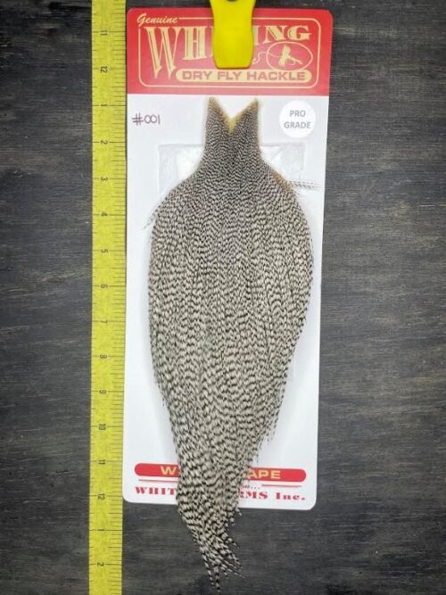 Whiting Dry Fly Cape – Pro Grade – Grizzly #001