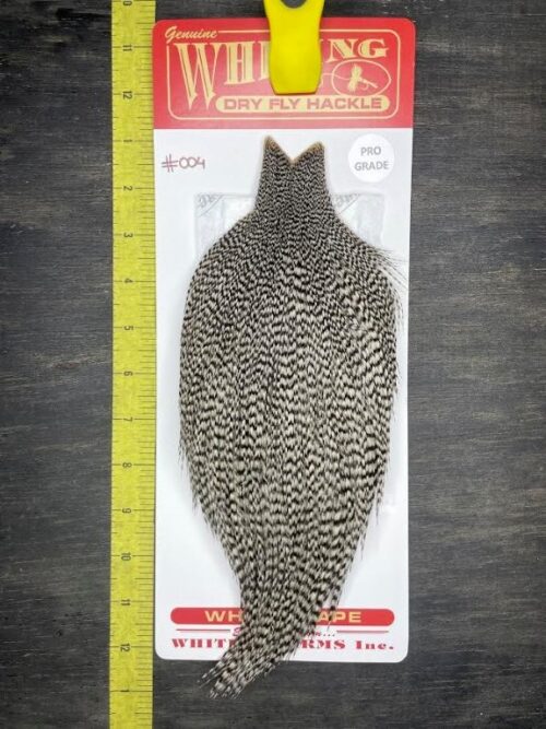 Whiting Dry Fly Cape – Pro Grade – Grizzly #004