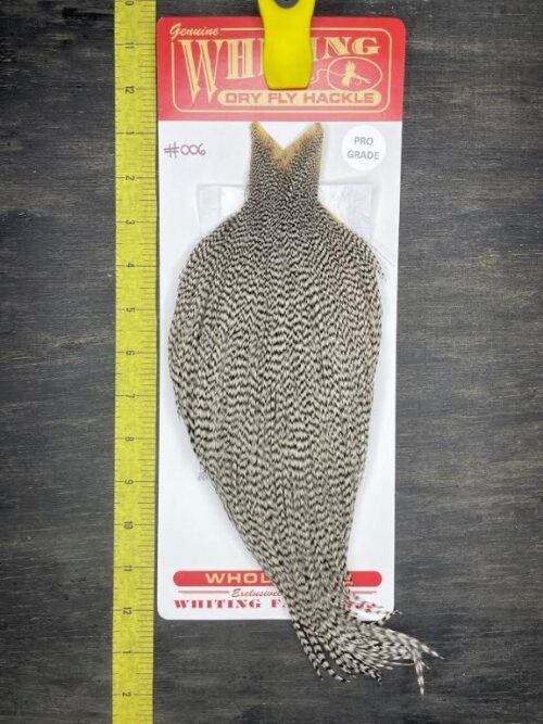 Whiting Dry Fly Cape – Pro Grade – Grizzly #006