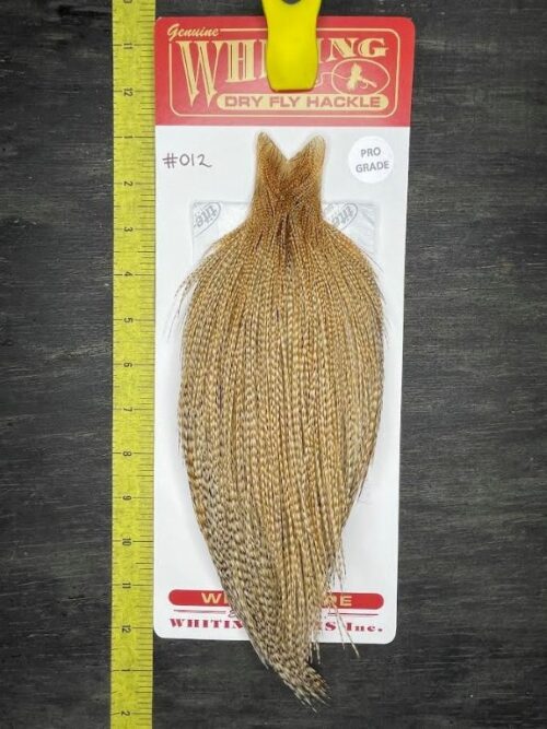 Whiting Dry Fly Cape – Pro Grade – Barred Medium Ginger #012
