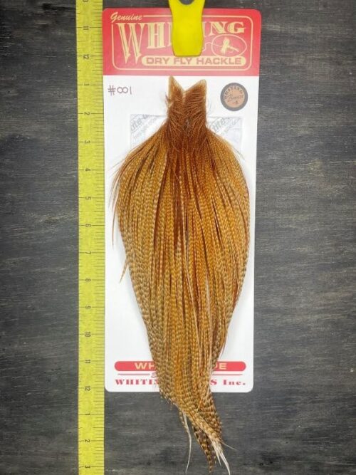 Whiting Dry Fly Cape – Bronze Grade – Dark Barred Ginger #001