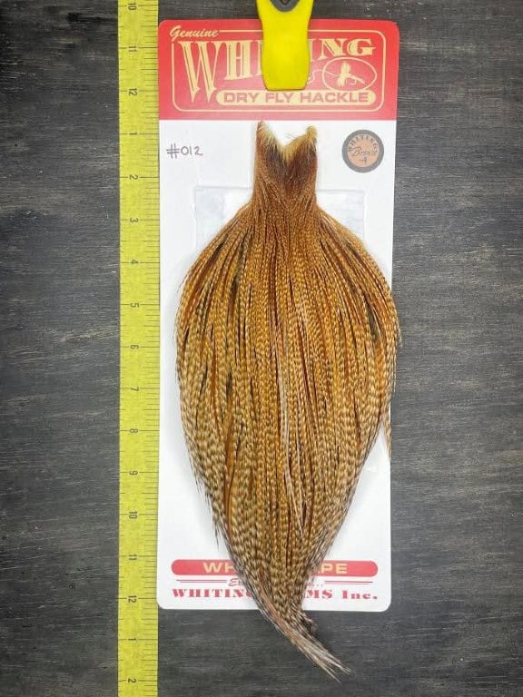 Whiting Dry Fly Cape – Bronze Grade – Dark Barred Ginger #012