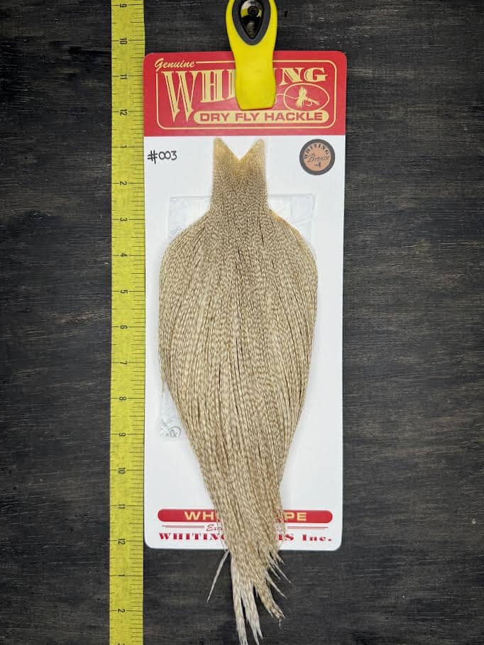 Whiting Dry Fly Cape – Bronze Grade – Dun Grizzly #003