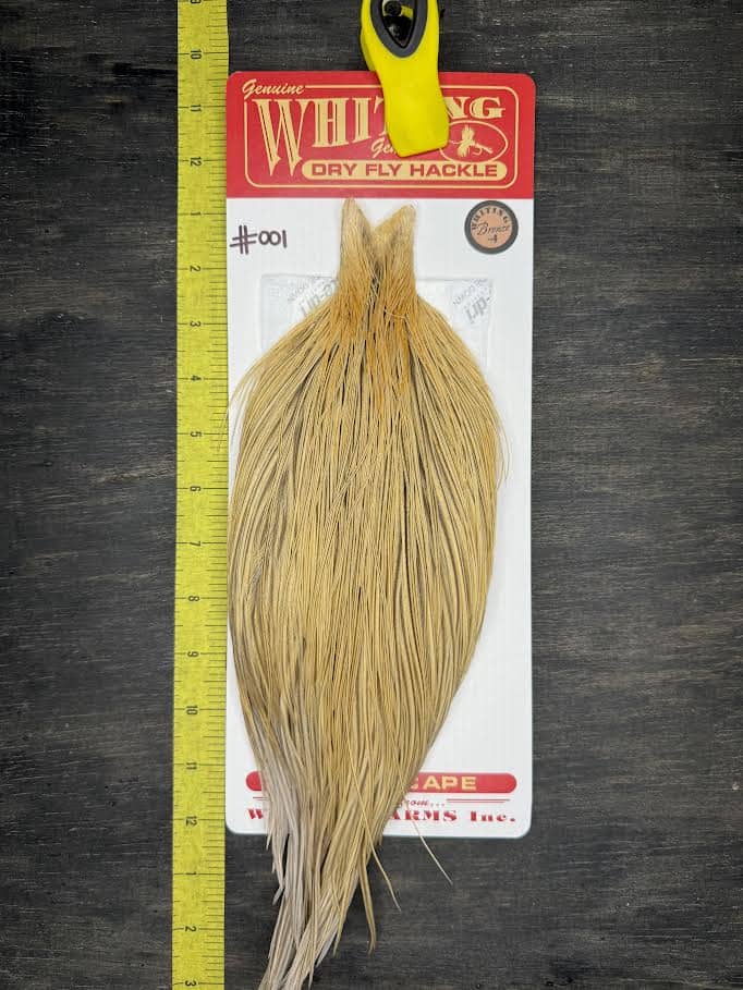 ゴールデンバジャー WHITING Bronze Golden Badger Whiting Dry Fly Cape – Bronze Grade – Golden Badger #001
