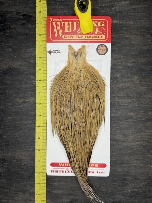 Whiting Dry Fly Cape – Bronze Grade – Golden Badger #002