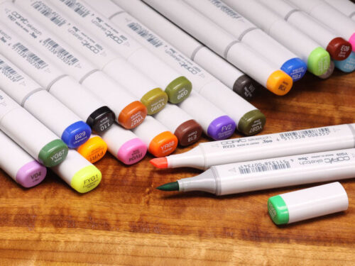 Copic Sketch Markers for coloring up dry fly bodies and game changer flies