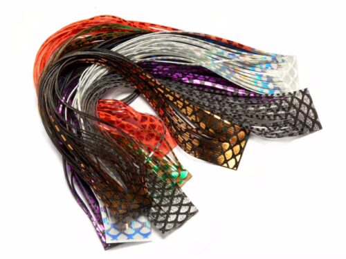 Fulling Mill Metallic Barred Legs for fly tying streamers