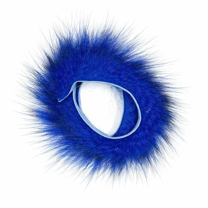 aqua flies american opossum zonker strips blue